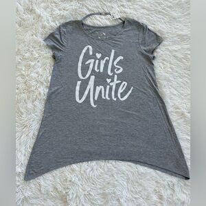 justice short sleeve shark hem shirt size 14/16 PLUS NWT